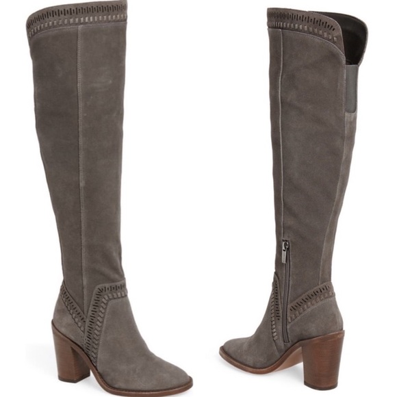 Vince Camuto Shoes | Vince Camuto Madolee Over The Knee Boots | Color: Gray | Size: 6 | Kedmonds94's Closet